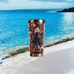 Stevie Nicks Fleetwood Mac Gothic Rose Bohemian Style Tumbler
