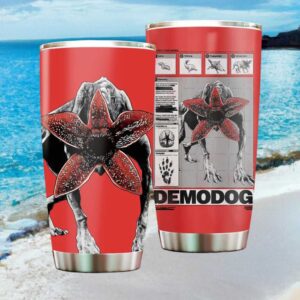 Stranger Things Demodog Anatomy Cycle Red Silhouette Travel Tumbler