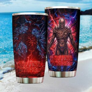 Stranger Things Vecna and Mind Flayer Monster Art Tumbler Wrap