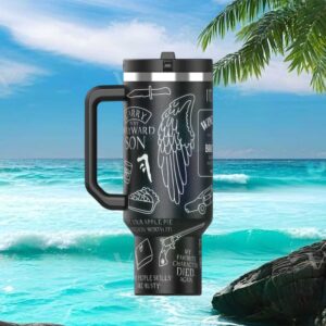 Supernatural TV Series Tribute “Wayward Son” Symbols Black Travel Tumbler