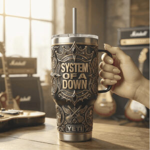 System Of A Down 3D Embossed Rock Band 40oz Tumbler with Handle