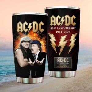 ACDC 53rd Anniversary 1973 2026 Let There Be Rock Band Tumbler
