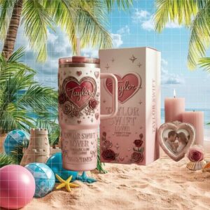 Taylor Swift Lover Inspired Valentine's Day 40oz Tumbler with Handle and Gift Box