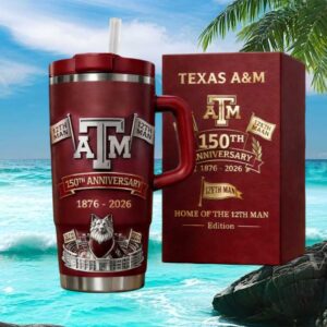 Texas A&M 150th Anniversary Home of the 12th Man 40oz Tumbler