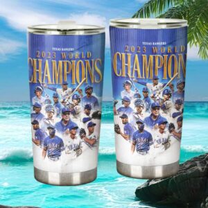 Texas Rangers 2023 World Series Champions Commemorative Tumbler