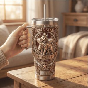Texas State Bobcats Est. 1899 Collegiate Bronze 3D Tumbler