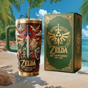 The Legend of Zelda 40th Anniversary Master Sword Green 40oz Tumbler