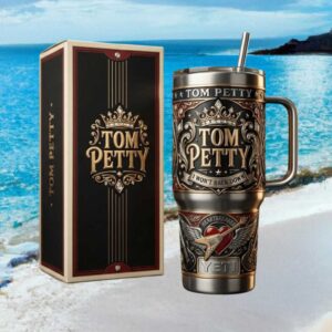 Tom Petty “I Won't Back Down” Heartbreaker Tribute 3D Embossed Tumbler