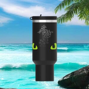 Toothless How to Train Your Dragon Inspired Minimalist Black Tumbler