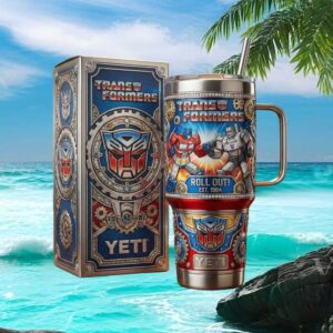 Transformers Optimus Prime vs Megatron 3D Gear Design YETI Tumbler