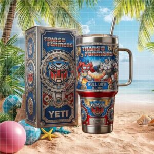 Transformers Optimus Prime vs Megatron 3D Gear Design YETI Tumbler