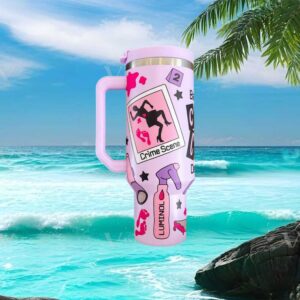 True Crime & Chill Luminol Crime Scene Aesthetic 40oz Tumbler