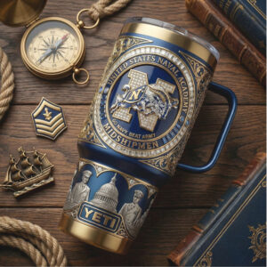US Naval Academy Midshipmen Luxury Navy & Gold Anniversary 40oz Tumbler