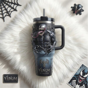 Venom Marvel Symbiote 3D Embossed Collector’s Tumbler with Gift Box