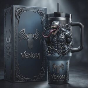 Venom Marvel Symbiote 3D Embossed Collector’s Tumbler with Gift Box