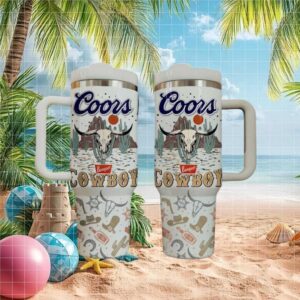 Vintage Coors Banquet Cowboy Western 3D Graphic Design