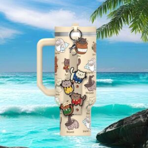 Wizarding World Cats Aesthetic Tumbler Magical Felines with Matching Charm