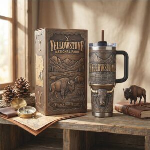 Yellowstone National Park Legacy Collection Embossed Bison 40oz Tumbler Yellowstone National Park Legacy Collection Embossed Bison 40oz Tumbler