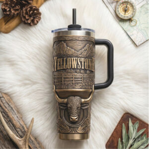 Yellowstone National Park Legacy Collection Embossed Bison 40oz Tumbler