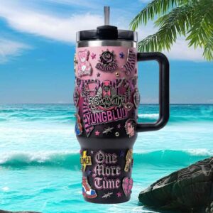 Yungblud & Aerosmith Rock Punk Aesthetic Pink Gradient Tumbler