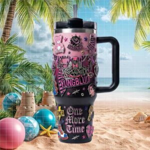 Yungblud & Aerosmith Rock Punk Aesthetic Pink Gradient Tumbler