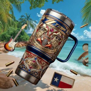 ZZ Top Sharp Dressed Man Tribute 3D Embossed Custom Tumbler