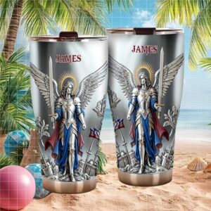 St. Michael the Archangel Personalized Tumbler Guardian Angel Religious Gift