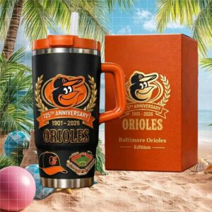 Baltimore Orioles 125th Anniversary (1901 2026) Limited Edition Steel Tumbler