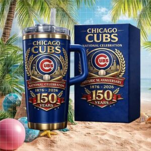 Chicago Cubs 150 Years Historic NL Anniversary 1876 2026 40oz Tumbler
