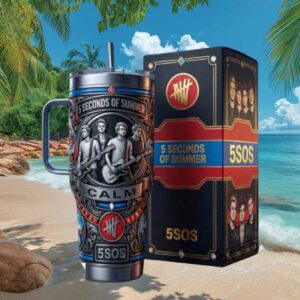 5 Seconds of Summer 5SOS CALM Album 40oz Tumbler with Handle