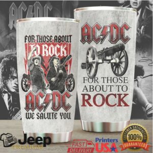 ACDC For Those About To Rock We Salute You Vintage Band Tumbler