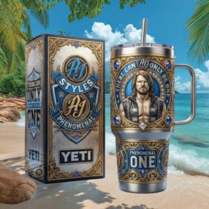AJ Styles WWE “The Phenomenal One” Wrestling Fan Collector Tumbler