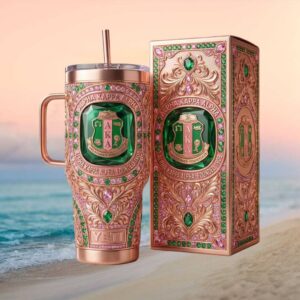 Alpha Kappa Alpha Sorority Inc. AKA 1908 3D Jeweled Luxury Tumbler