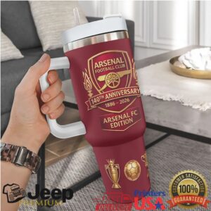 Arsenal FC 140th Anniversary Limited Edition 40oz Tumbler with Handle