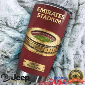 Arsenal FC 140th Anniversary Tribute Emirates Stadium Leather Style Tumbler