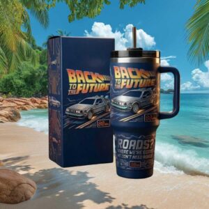 Back to the Future DeLorean 88MPH Time Machine 40oz Tumbler Set