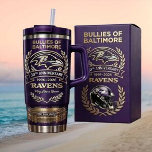 Baltimore Ravens 30th Anniversary Bullies of Baltimore 40oz Travel Tumbler