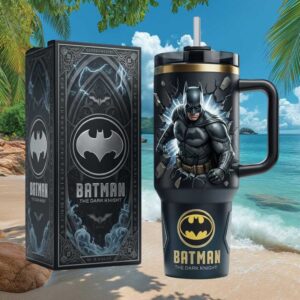 Batman The Dark Knight DC Comics Collector Edition Matte Black Insulated Tumbler