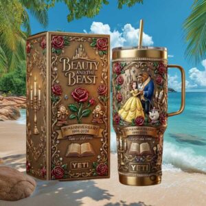 Beauty and the Beast 35th Anniversary Tale as Old as Time Yeti Tumbler