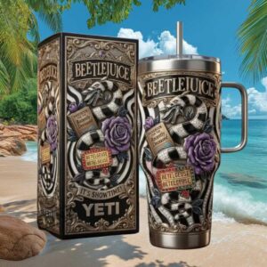 Beetlejuice Sandworm “It's Showtime” 3D Embossed Yeti Tumbler