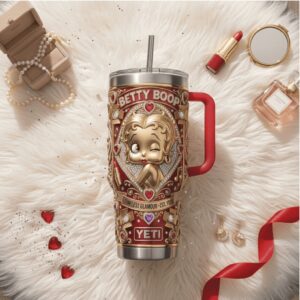 Betty Boop “Timeless Glamour” Est. 1930 Diamond & Gold Edition Tumbler