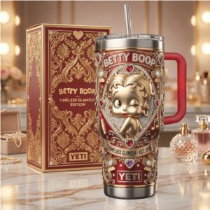 Betty Boop “Timeless Glamour” Est. 1930 Diamond & Gold Edition Tumbler