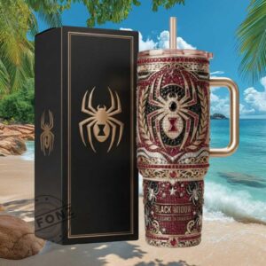 Black Widow Marvel Elegance in Shadow 40oz Rhinestone Tumbler