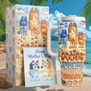Bluey “Mom You're Doing Great” Personalized Mother's Day Gift Tumbler