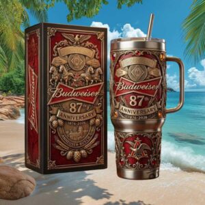 Budweiser 87th Anniversary (1876 2026) 3D Embossed Collector's Tumbler