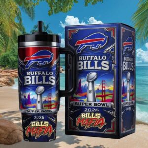 Buffalo Bills Super Bowl 2026 Bills Mafia Official Fan Edition 40oz Tumbler