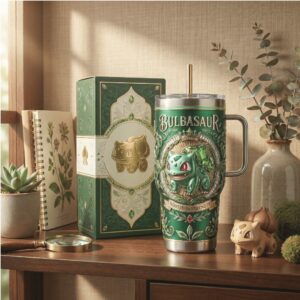 Bulbasaur Pokemon Rooted in Strength 40oz Tumbler with Handle