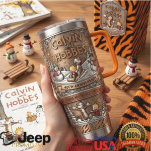 Calvin and Hobbes 40th Anniversary Winter Scene 40oz Tumbler