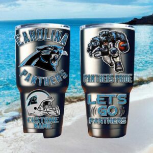 Carolina Panthers Pride Custom Name Personalized Football Tumbler