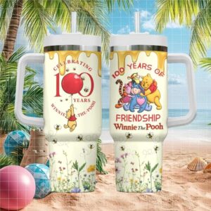 Celebrating 100 Years Winnie The Pooh Balloon Floral Tumbler